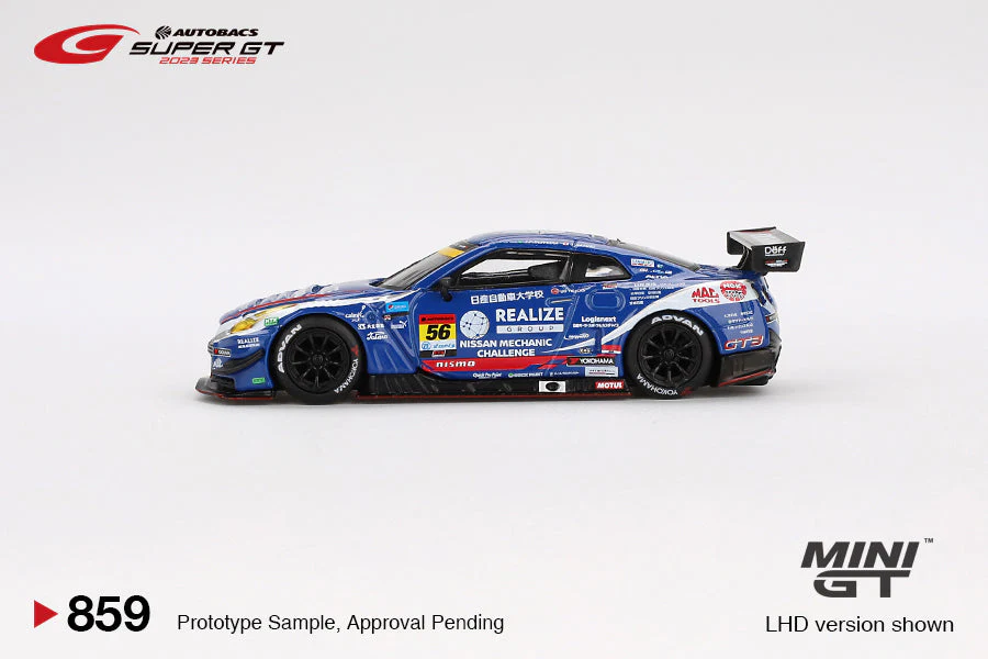 Mini GT - Nissan GT-R NISMO GT3 #56 "REALIZE NISSAN MECHANIC CHALLENGE GT-R" 2023 SUPER GT SERIES - Scala 1/64 MGT00859 - Image 4