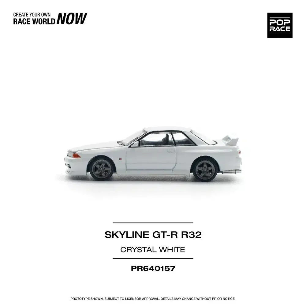 Pop Race - Nissan GT-R R32 Crystal White - Scala 1/64 PR64-157 - Image 2