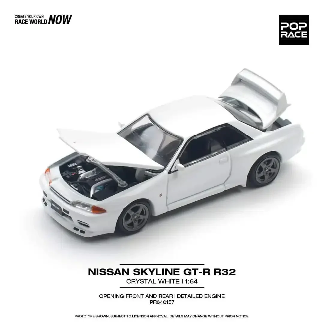 Pop Race - Nissan GT-R R32 Crystal White - Scala 1/64 PR64-157 - Image 3