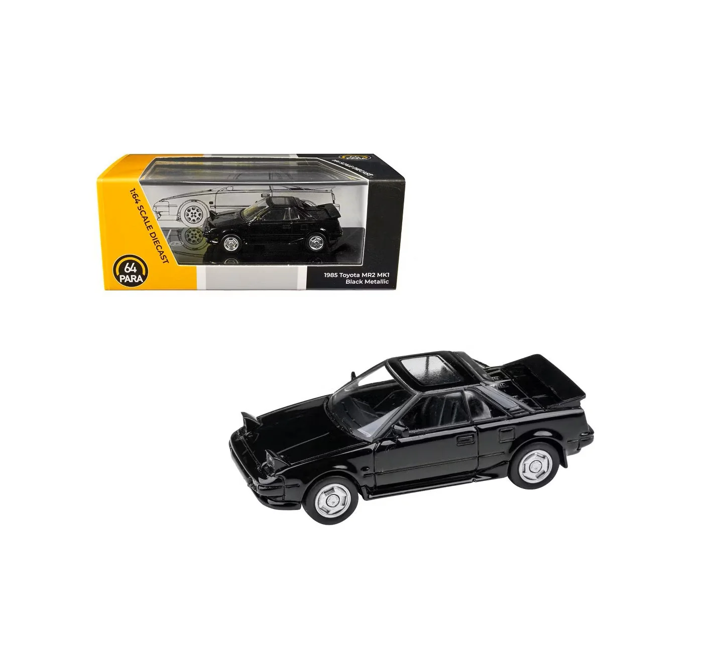 Para64 - 1985 Toyota MR2 MK1 Black LHD - Scala 1/64