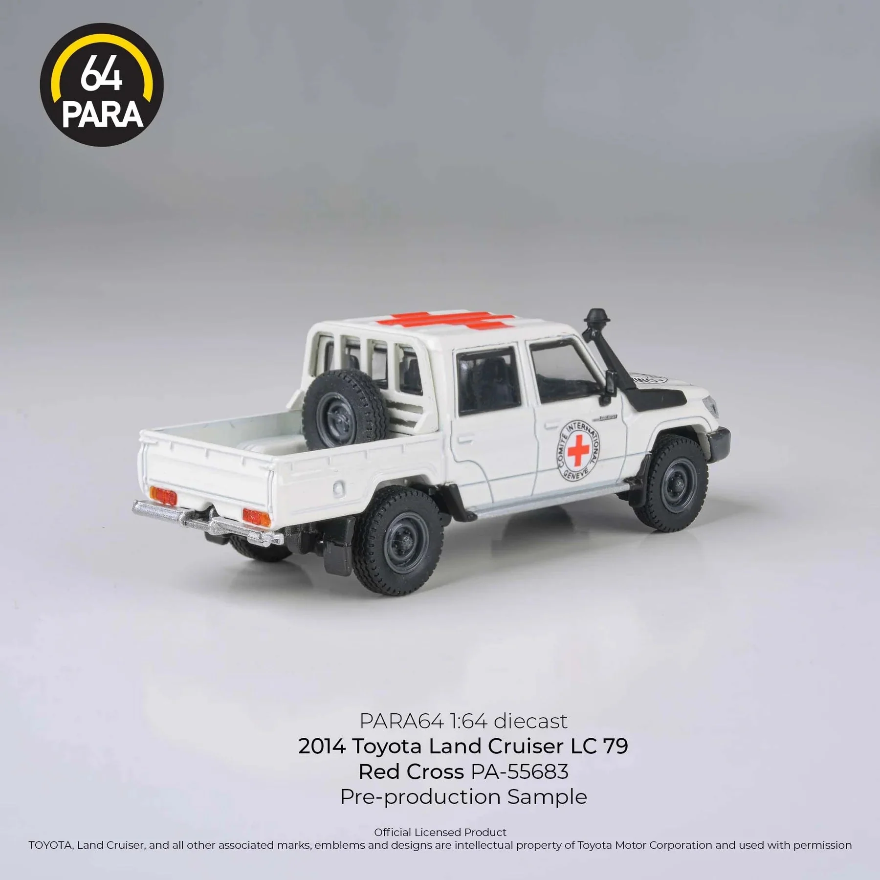 Para64 - 2014 Toyota Land Cruiser LC79 Double Cab Pickup Red Cross LHD - Scala 1/64 - Image 3