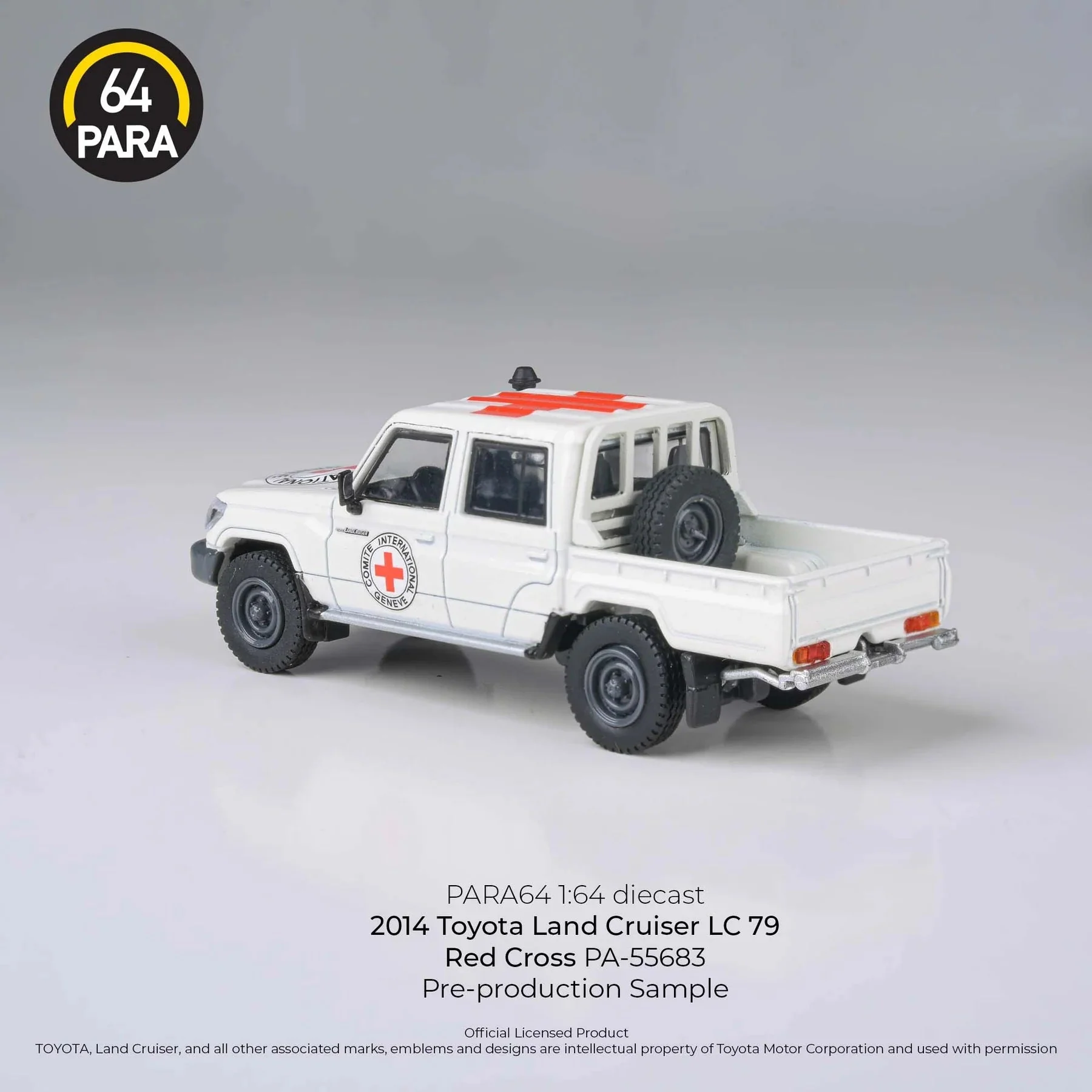 Para64 - 2014 Toyota Land Cruiser LC79 Double Cab Pickup Red Cross LHD - Scala 1/64 - Image 4