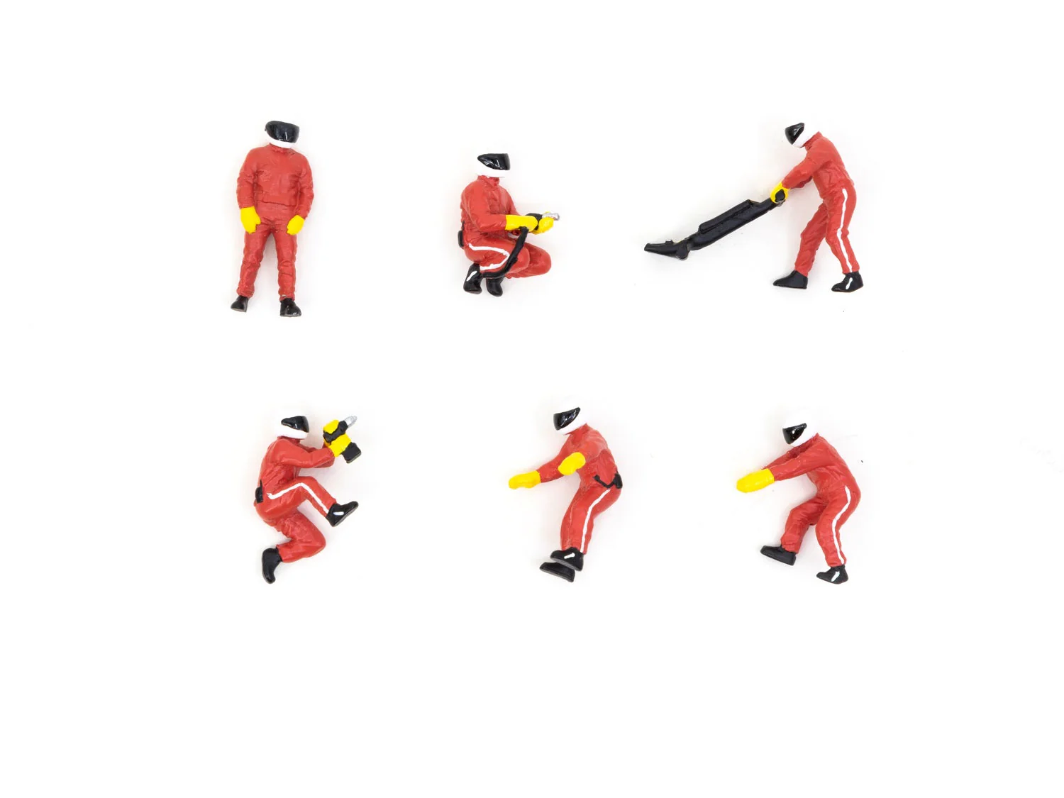 Pit Crew (Red) - Tarmac Works & American Diorama - Scala 1/64 T64F-007-RED - Image 5
