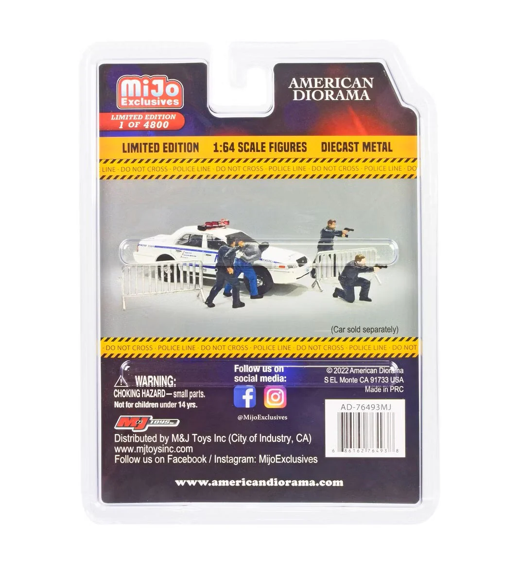 American Diorama - Police Line Metal Figures Set MiJo Exclusives - Scala 1/64 AD-76493MJ - Image 3