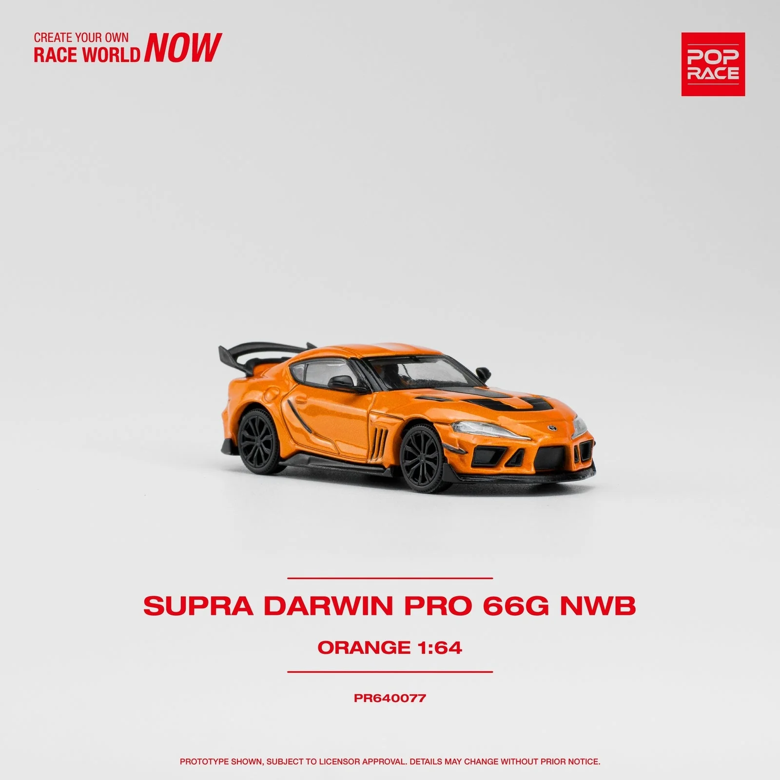 Pop Race - Darwinpro 66G NWB Supra Orange - Scala 1/64 PR64-77 - Image 2