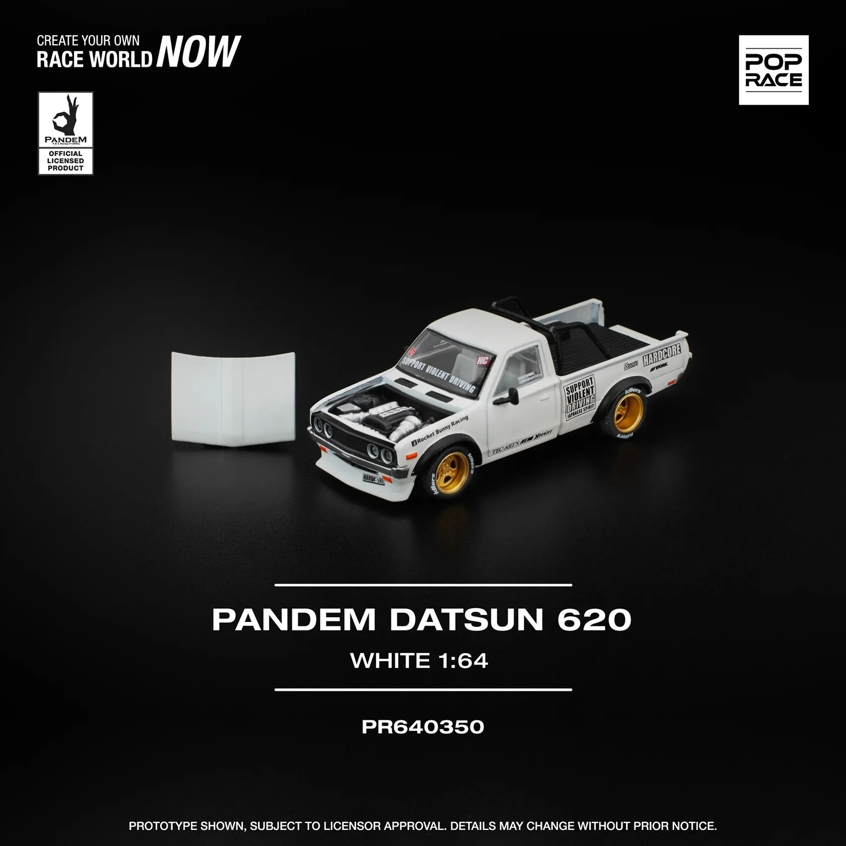 Pop Race - Datsun Pandem 620 White - Scala 1/64 PR64-350 - Image 4