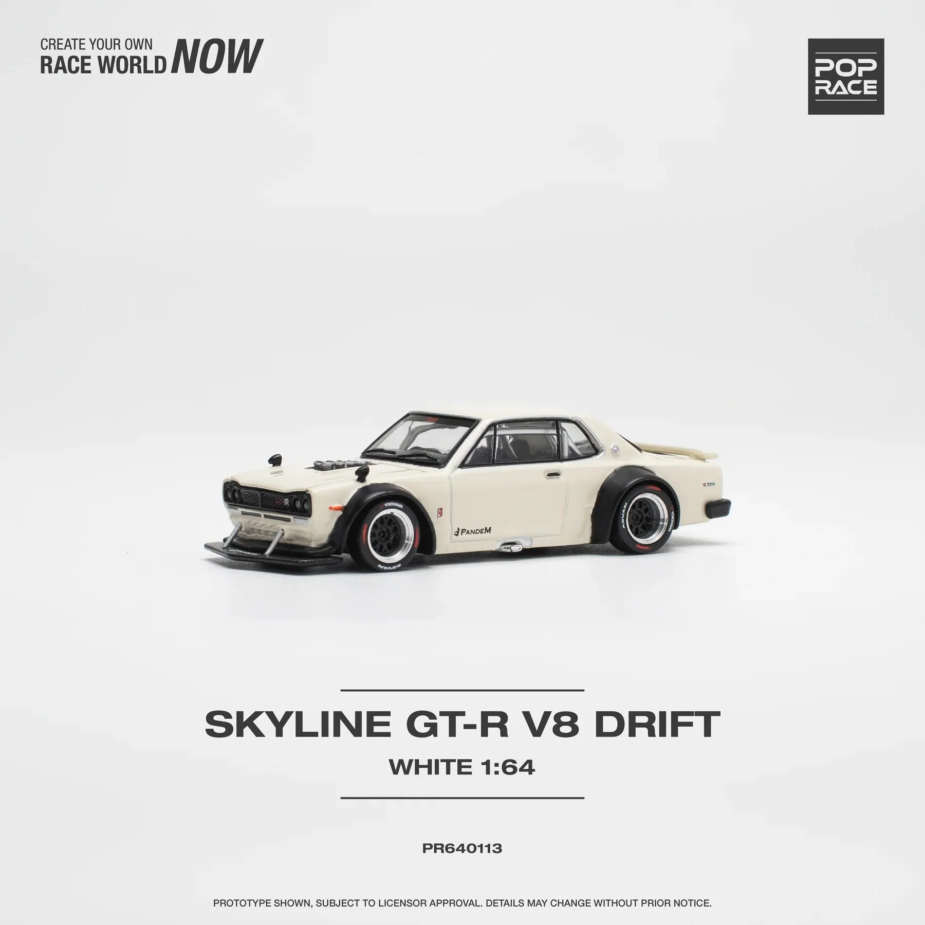 Pop Race - Nissan Skyline GT-R V8 Drift (Hakouka) Scala 1/64 PR64-0113 - Image 2