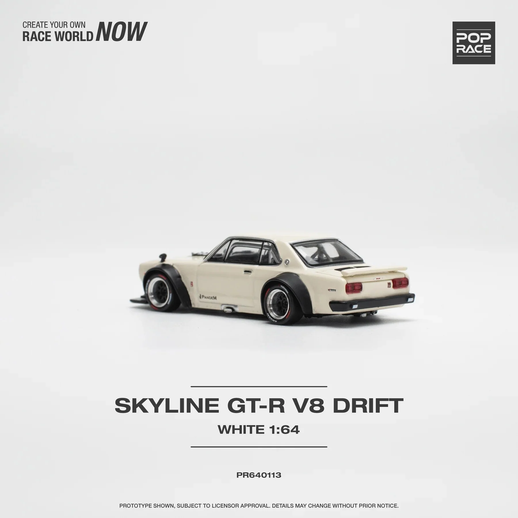 Pop Race - Nissan Skyline GT-R V8 Drift (Hakouka) Scala 1/64 PR64-0113 - Image 3