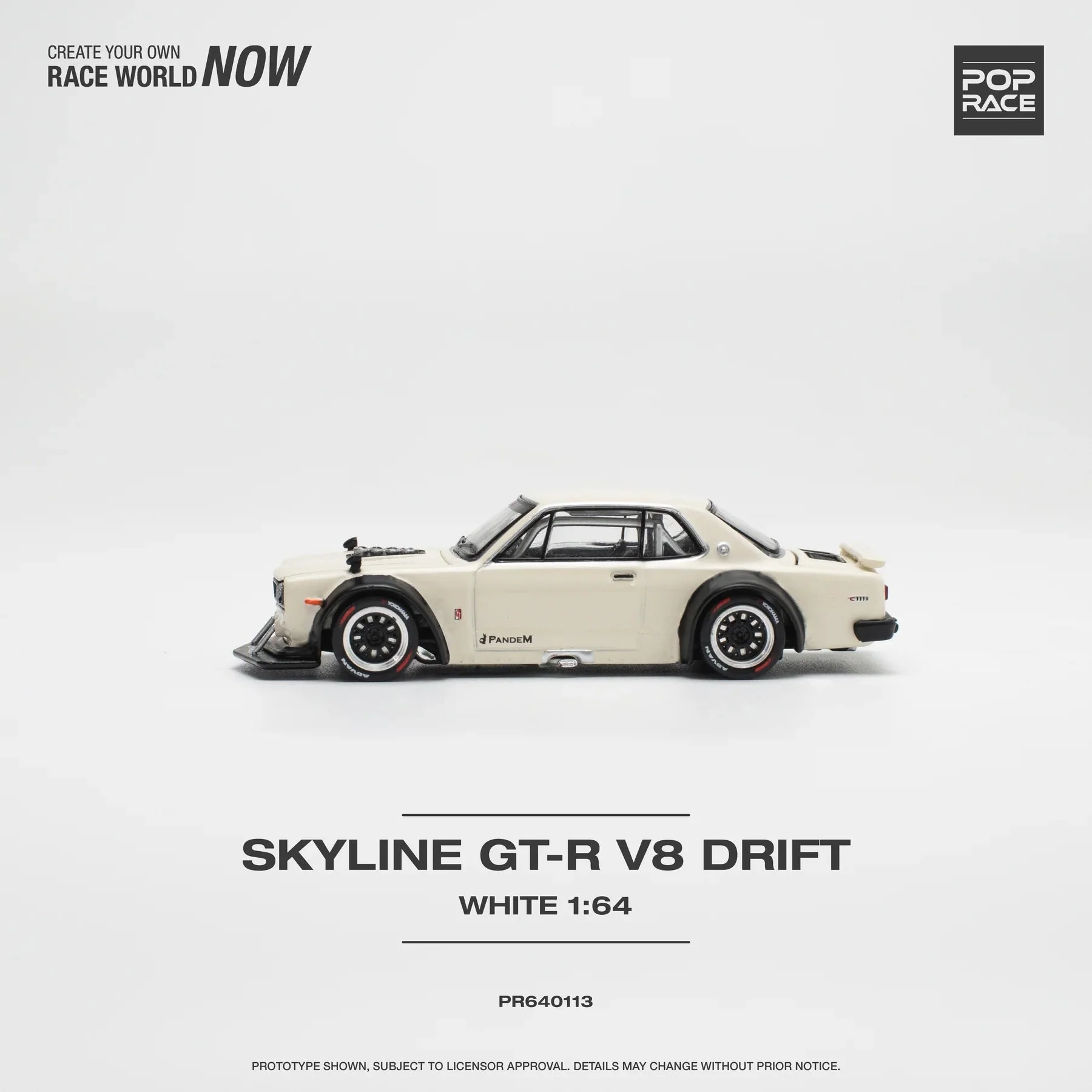 Pop Race - Nissan Skyline GT-R V8 Drift (Hakouka) Scala 1/64 PR64-0113 - Image 4