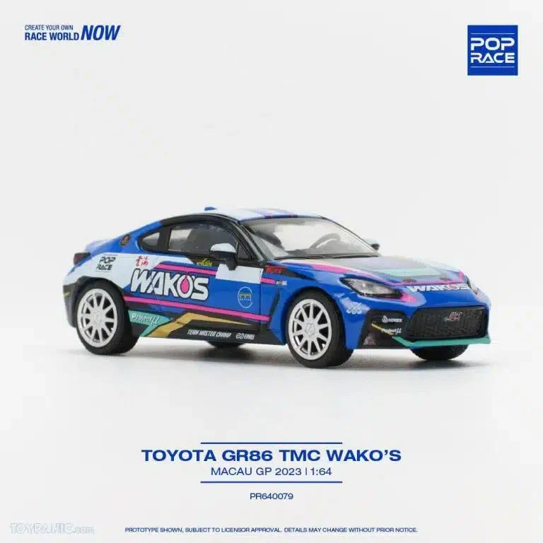 Pop Race - Toyota GR86 TMC WACO'S Macau GP 2023 Scala 1/64 PR64-0079