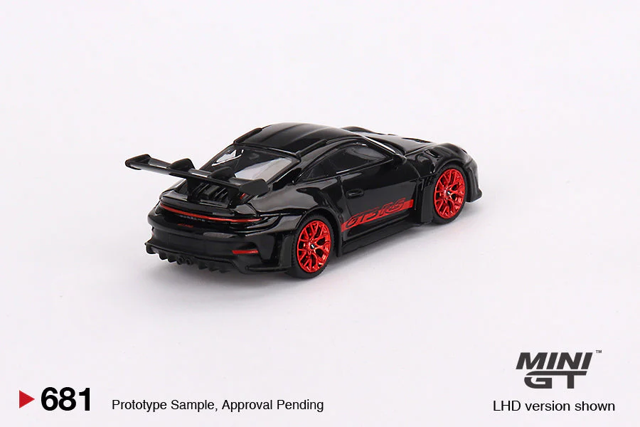Mini GT - Porsche 911 (992) GT3 RS Black with Pyro Red - MGT00681 - Scala 1/64 - Image 3