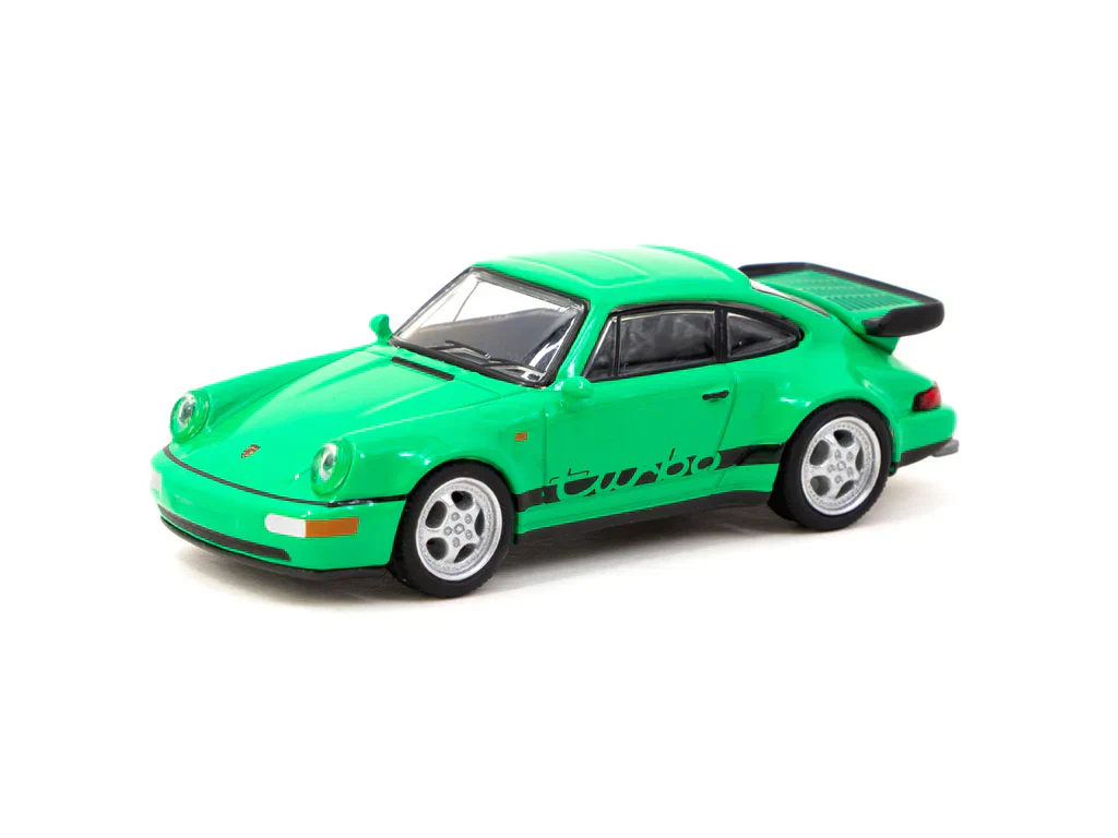 Tarmac Works - Porsche 911 Turbo Green  - COLLAB64 Schuco - Scala 1/64 T64S-009-GR