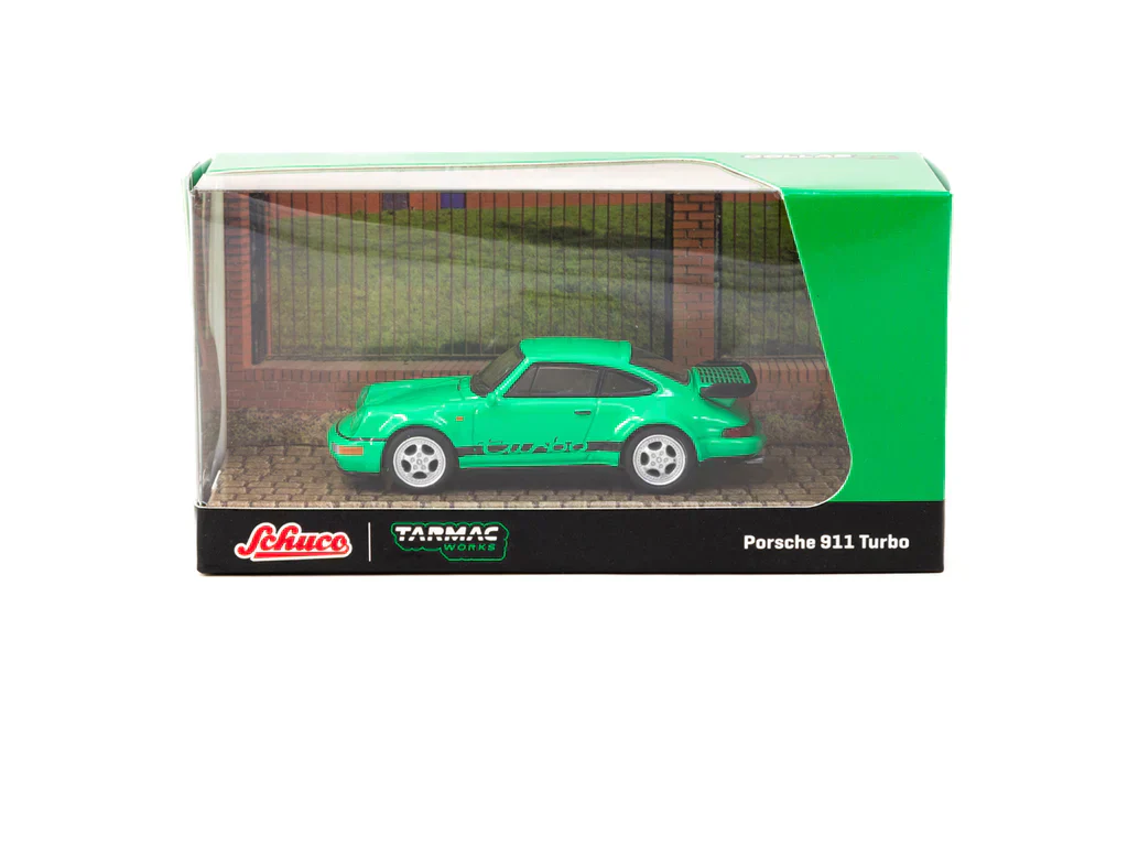 Tarmac Works - Porsche 911 Turbo Green  - COLLAB64 Schuco - Scala 1/64 T64S-009-GR - Image 7