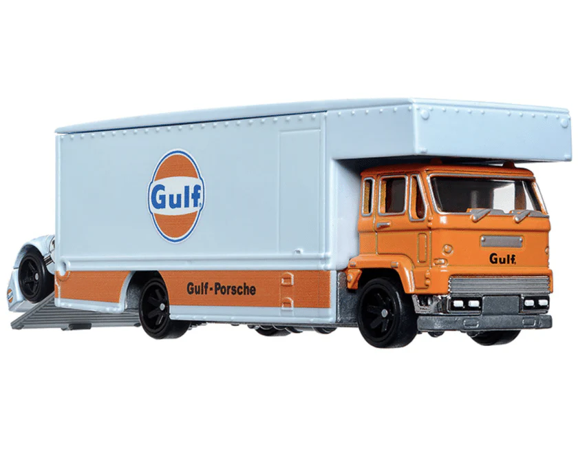 Hot Wheels Premium - Porsche 917 LH & Fleet Flyer Gulf - Series Car Culture Team Transport - Scala 1/64 - Image 4
