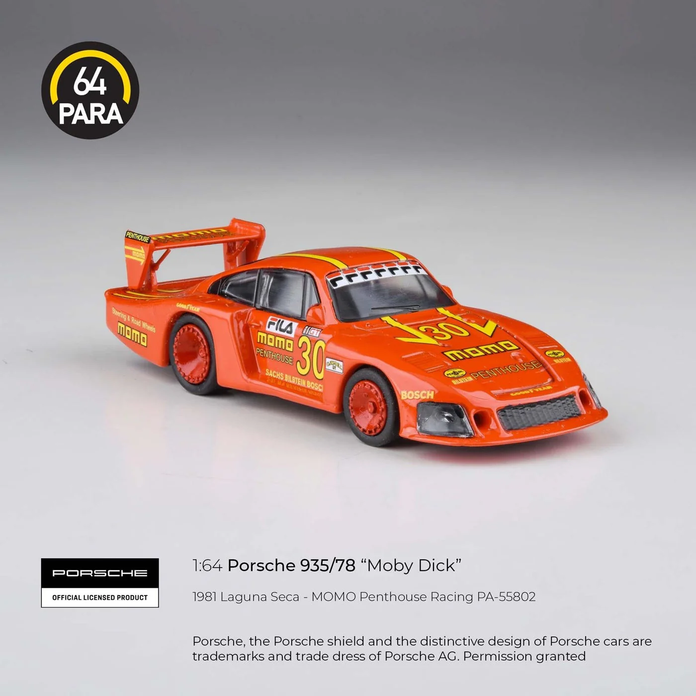Para64 - Porsche 935/78 Moby Dick 1981 Laguna Seca 100 Miles MOMO - Scala 1/64