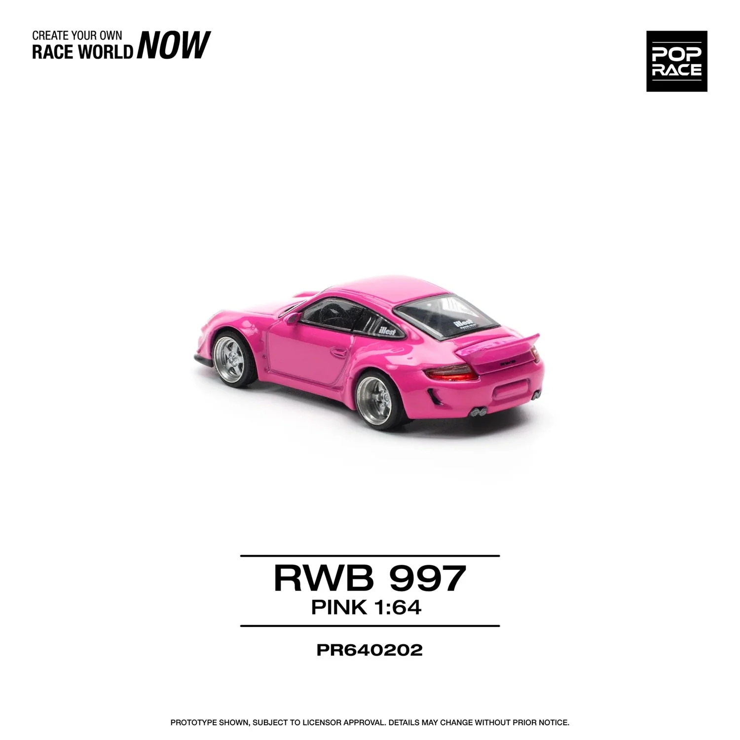 Pop Race - Porsche 992 RWB Pink - Scala 1/64 PR64-202 - Image 3