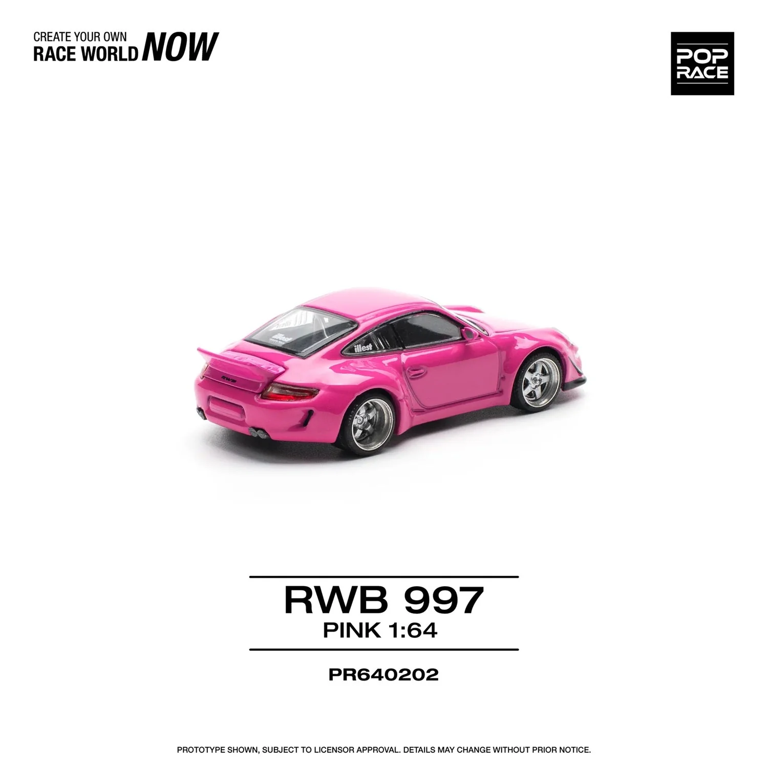 Pop Race - Porsche 992 RWB Pink - Scala 1/64 PR64-202 - Image 5