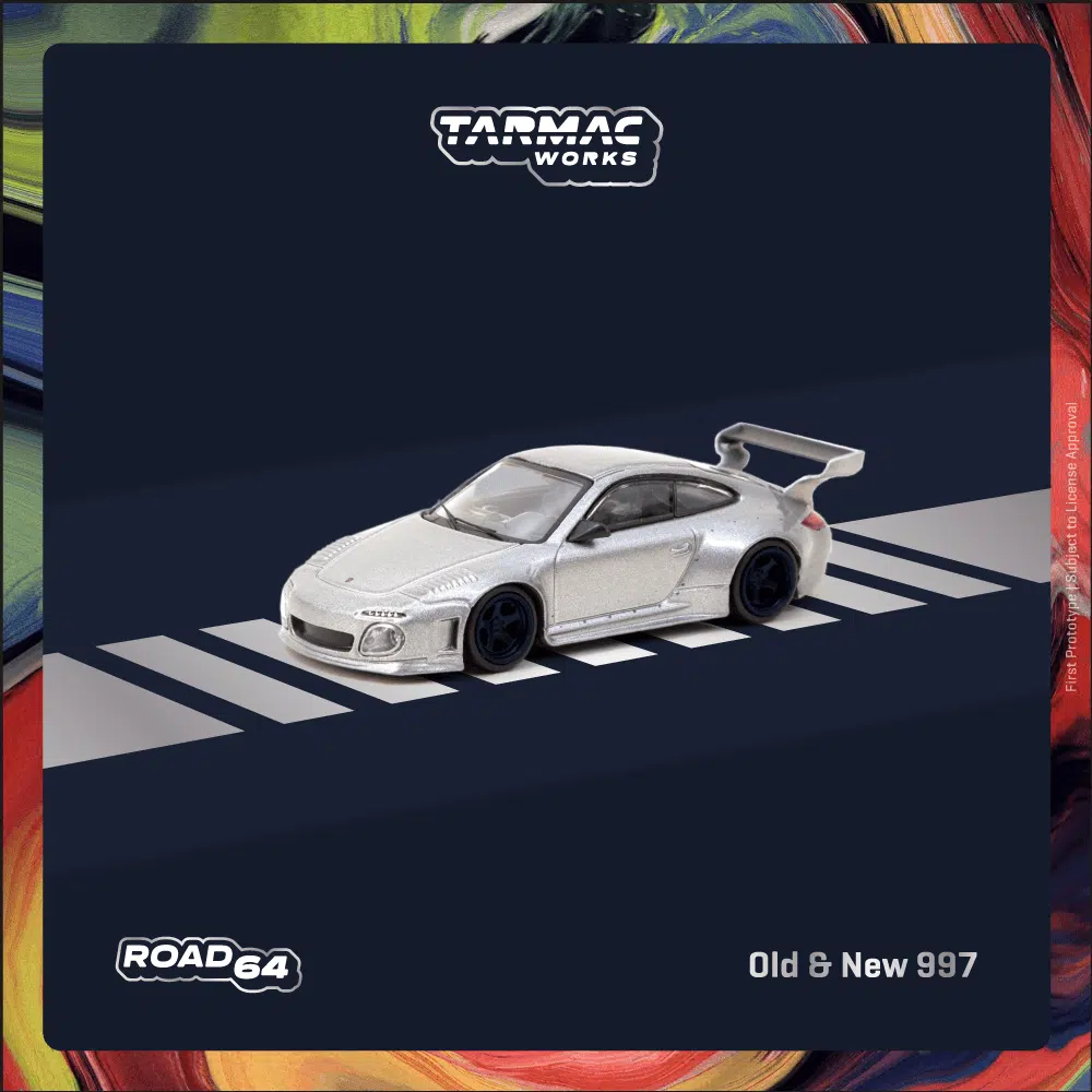 Tarmac Works - Porsche Old & New 997 Gray Metallic - ROAD64 - Scala 1/64 T64R-TL053-GRY