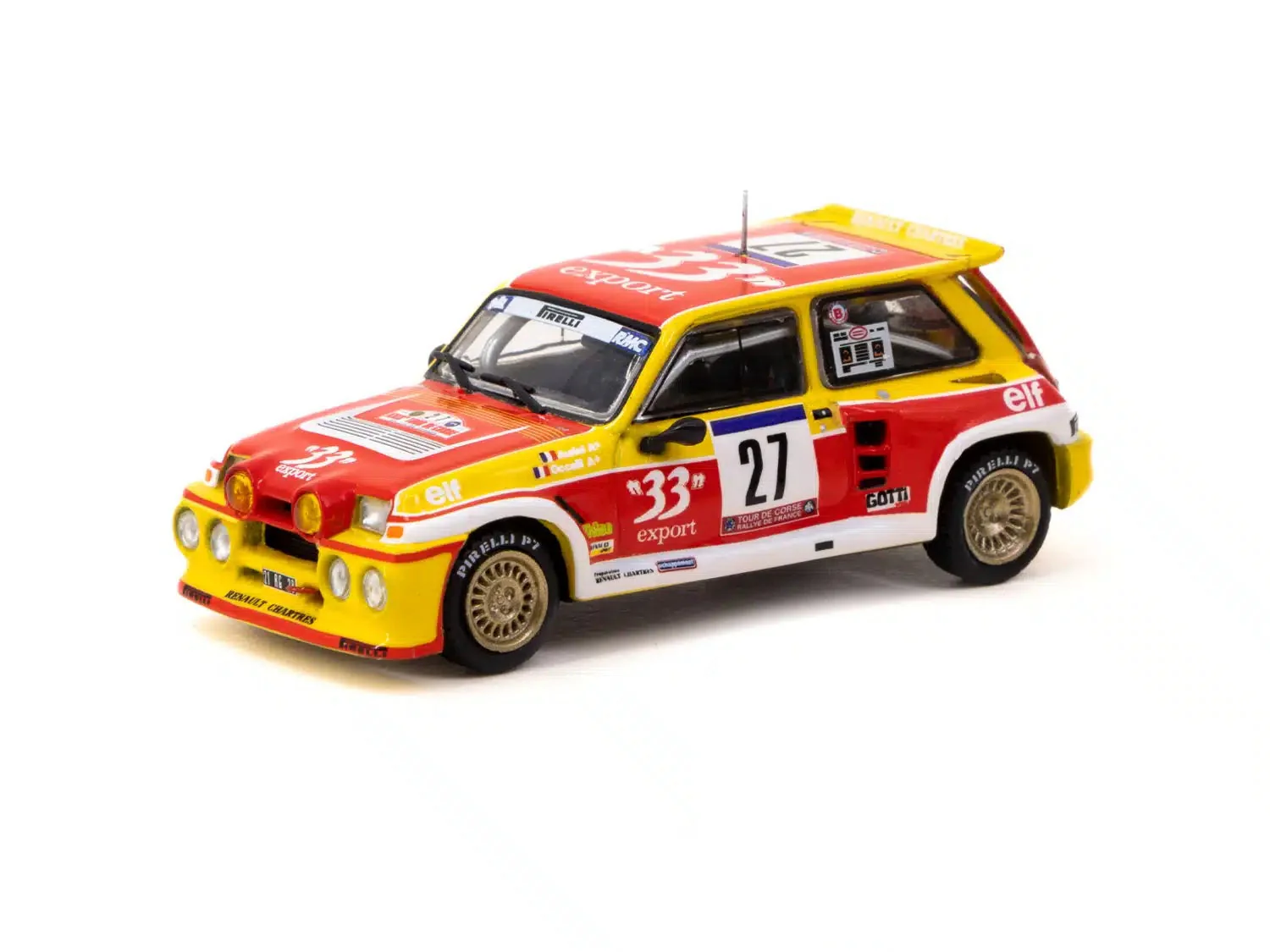 Tarmac Works - Renault 5 MAXI Turbo Tour de Corse – Rallye de France 1985 Didier Auriol / Bernard Occelli - HOBBY64 - Scala 1/64 T64-TL061-85TDC27 - Image 2