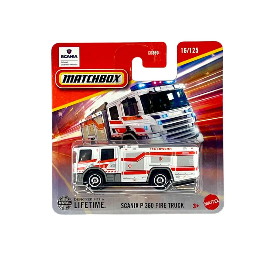 Matchbox - Scania P 360 Fire Truck #16 - Scala 1/64 Circa JBT09