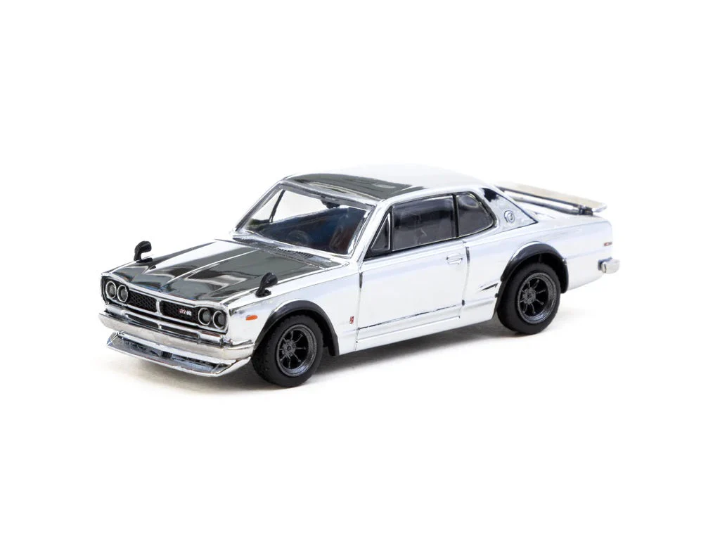 Tarmac Works - Nissan Skyline HT 2000GT-R Silver Chrome "Japan Fuji Speedway Special Ed" "Global64" Series - Scala 1/64 T64G-043-SC - Image 2