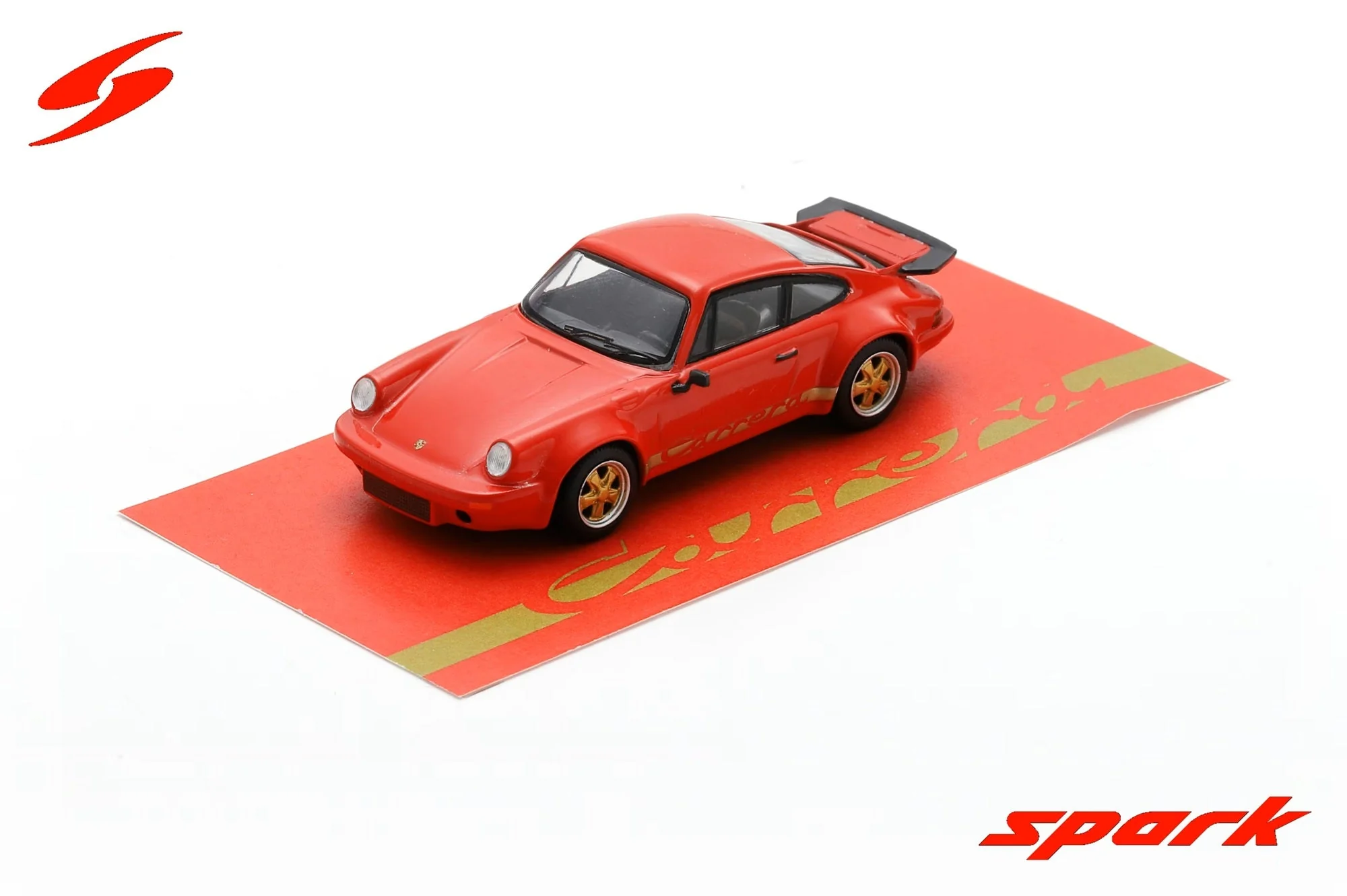 Spark Model - 1974 Porsche 911 Carrera 3.0 RS (Red with gold stripe) - Scala 1/64 64SP007C