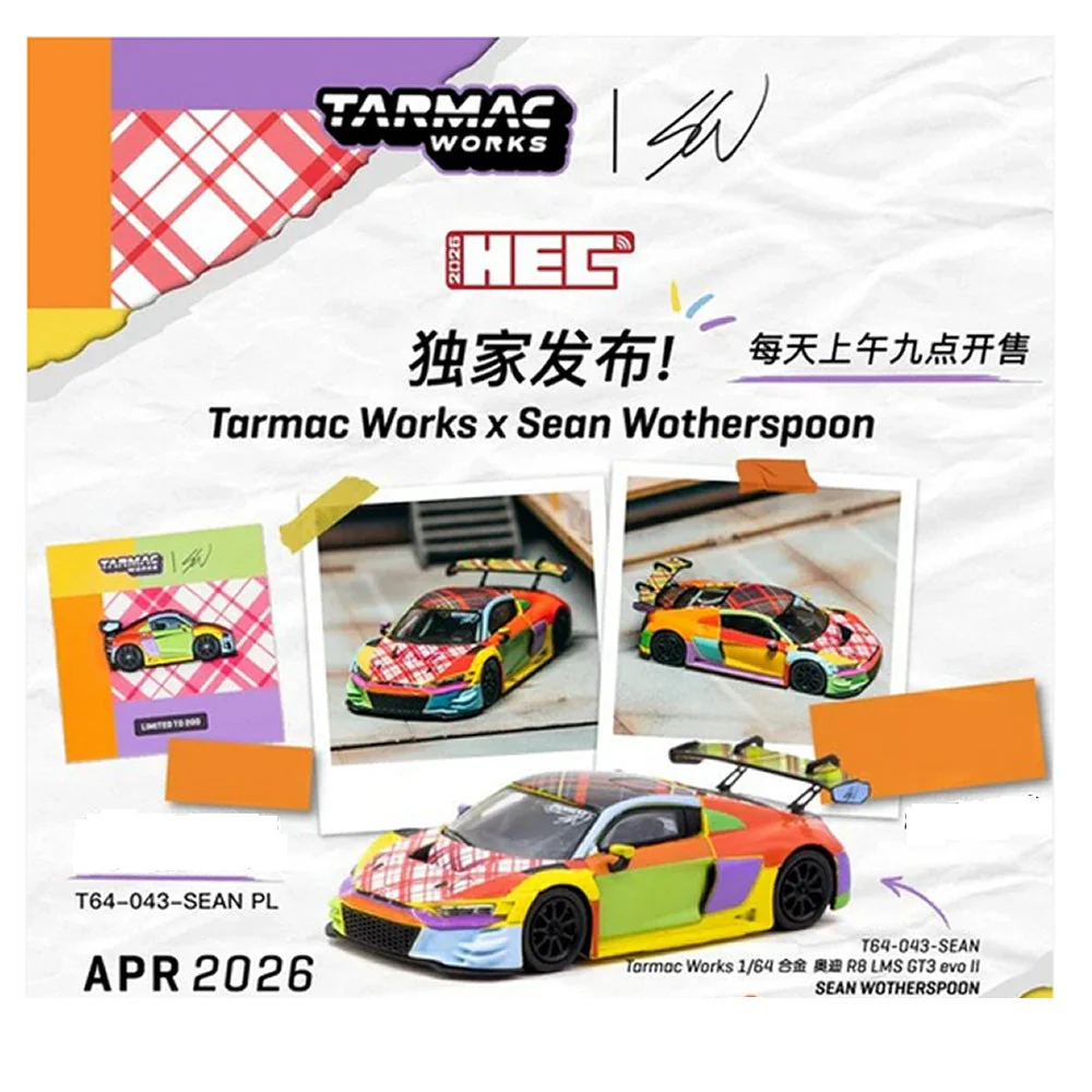 Tarmac Works - AUDI R8 LMS GT3 EVO II Sean Wotherspoon SPECIAL EDITION 2026 - Scala 1/64 T64-043-SEAN