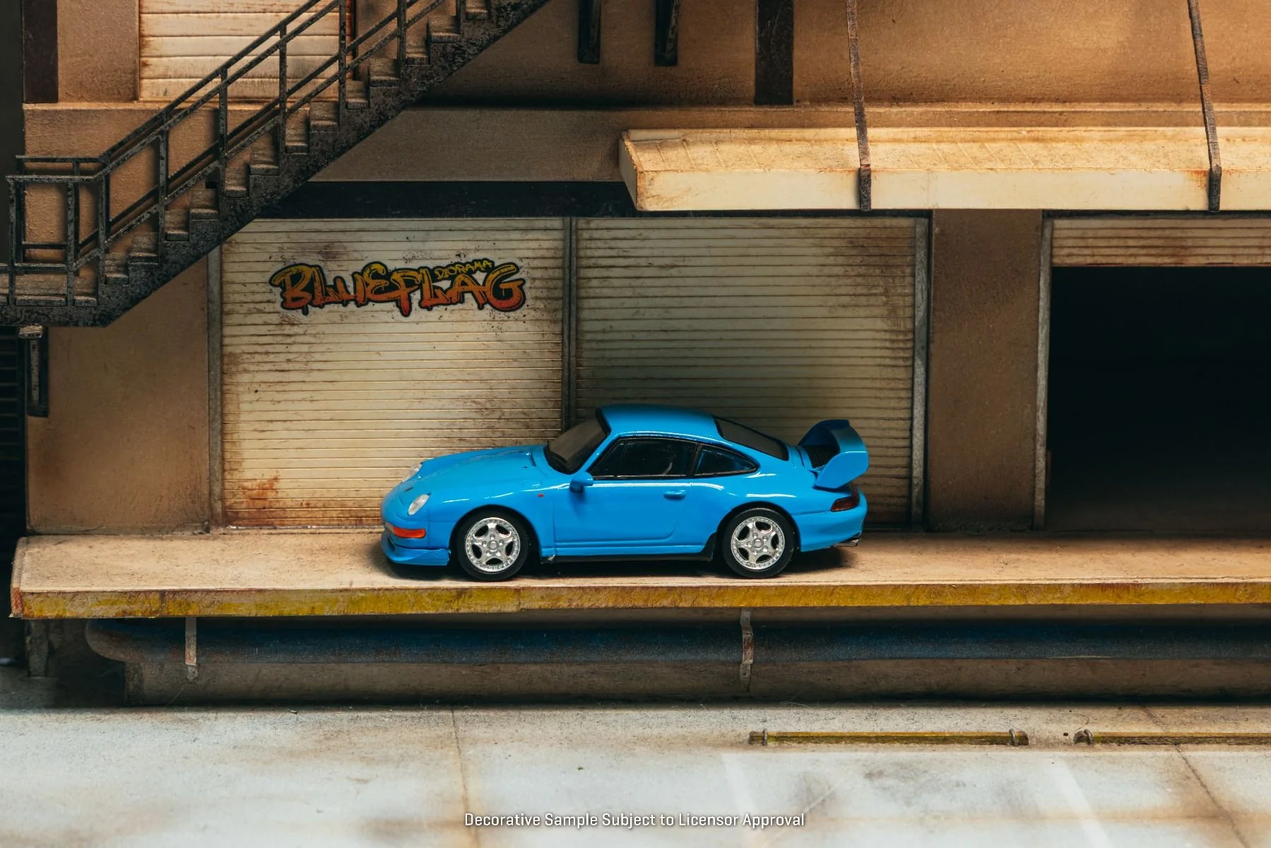 [PRE-ORDER] Tarmac Works - Porsche 911 (993) RS Club Sport Riviera Blue - COLLAB64 - Scala 1/64 T64S-021-RB - Image 4