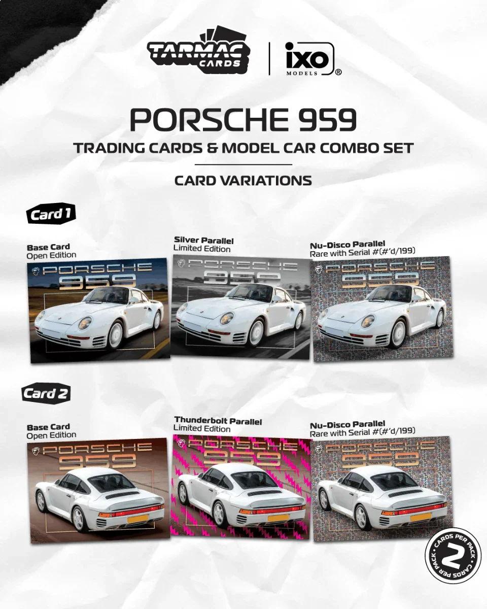 [PRE-ORDER] Tarmac Works - Porsche 959 White 1989 (Tarmac Cards Combo Set) - GLOBAL64 - Scala 1/64 T64G-068-WH - Image 6