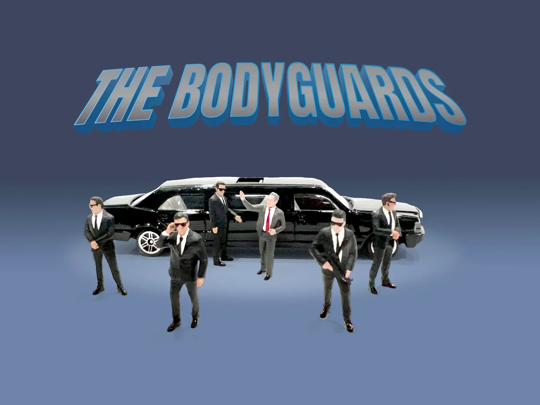 American Diorama - The Bodyguards - Car not included Scala 1/64 AD-2421MJ - Image 2