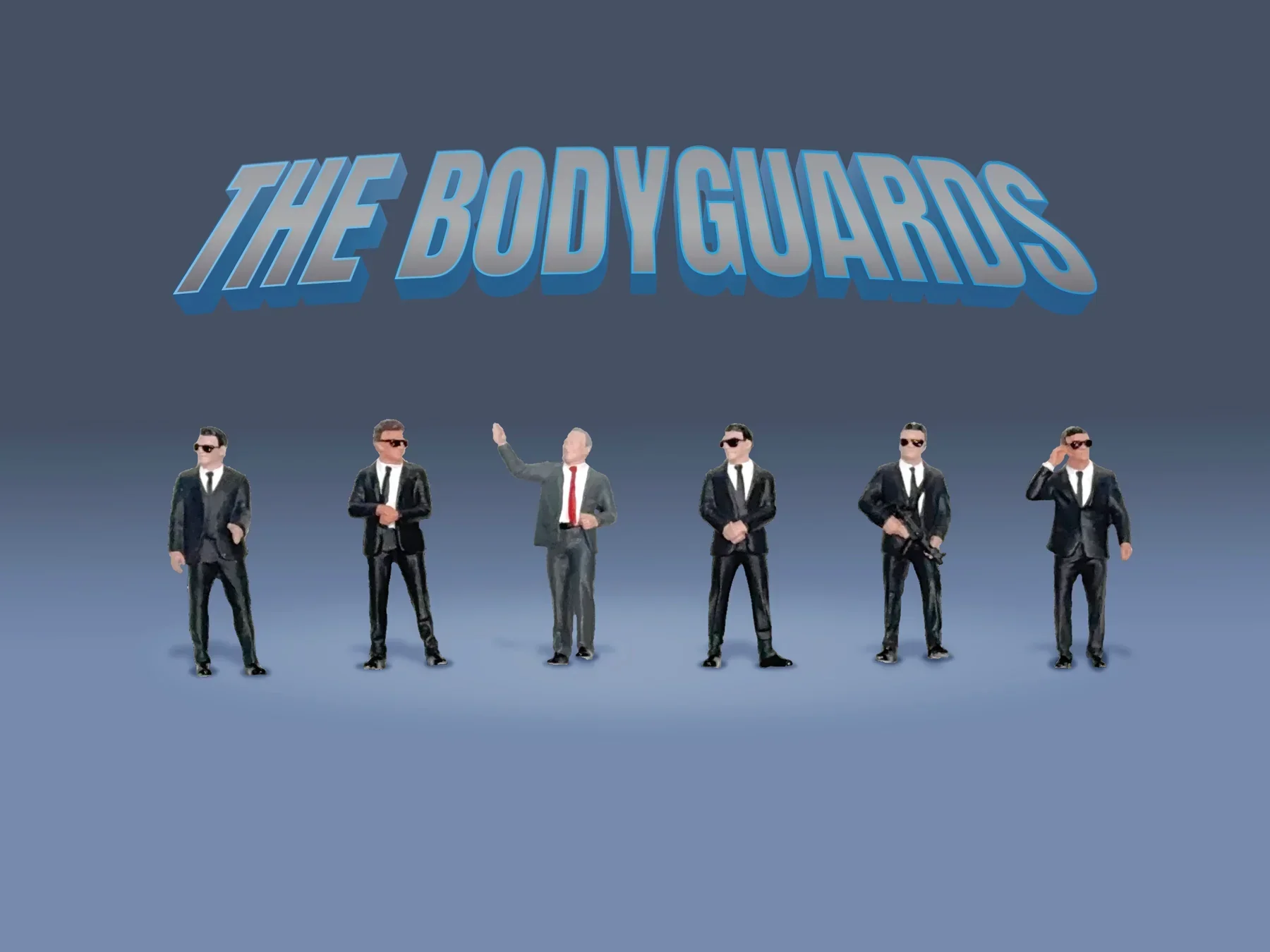 American Diorama - The Bodyguards - Car not included Scala 1/64 AD-2421MJ - Image 3
