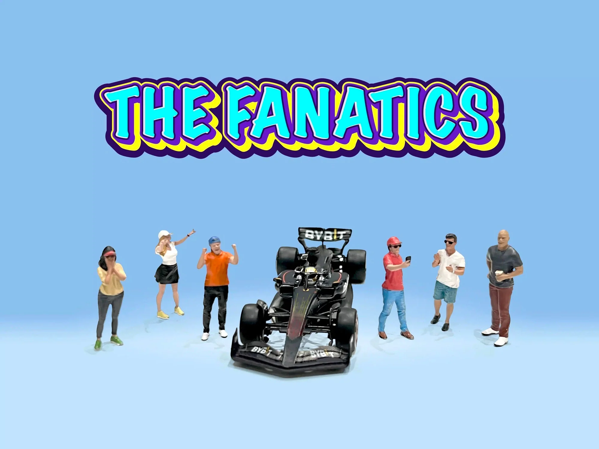 American Diorama - "The Fanatics" Set Figure of 6 Pieces Limited Edition MiJo Exclusives - Scala 1/64 AD-2420MJA