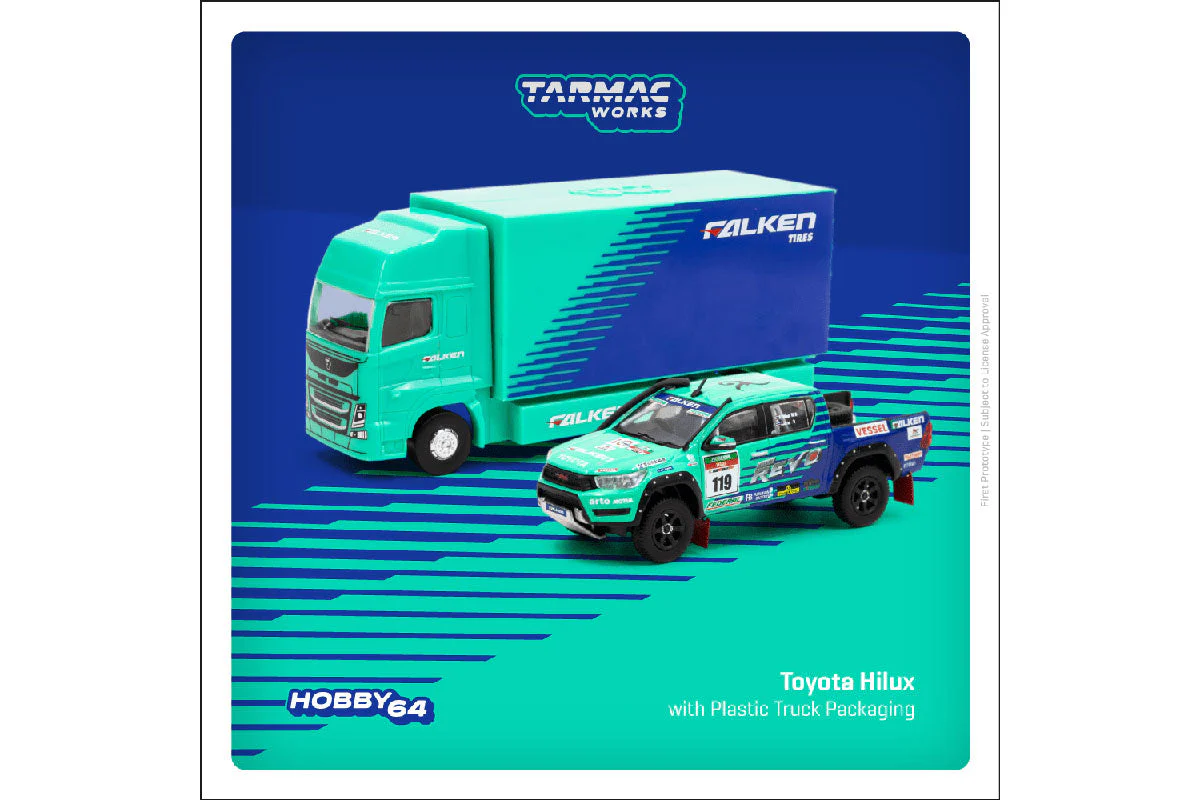 Tarmac Works - Toyota Hilux "Falken" AXCR 2017 - HOBBY64 - Scala 1/64 T64-041-FAL