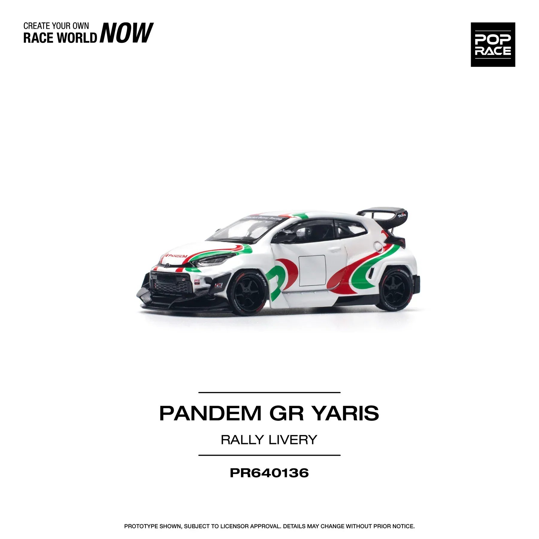 Pop Race - Toyota Pandem GR Yaris Rally Livery - Pop Race - Scala 1/64 PR64-136 - Image 2