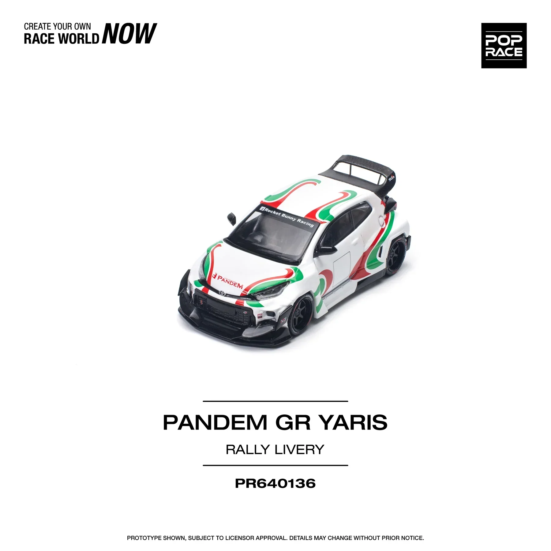 Pop Race - Toyota Pandem GR Yaris Rally Livery - Pop Race - Scala 1/64 PR64-136 - Image 4