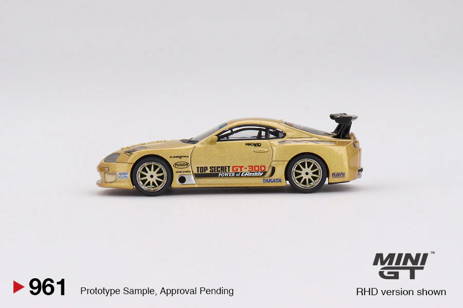 Mini GT - Toyota Supra (A80) Top Secret GT-300 Top Secret Gold - Scala 1/64 MGT00961-BL Blister Packaging - Image 5