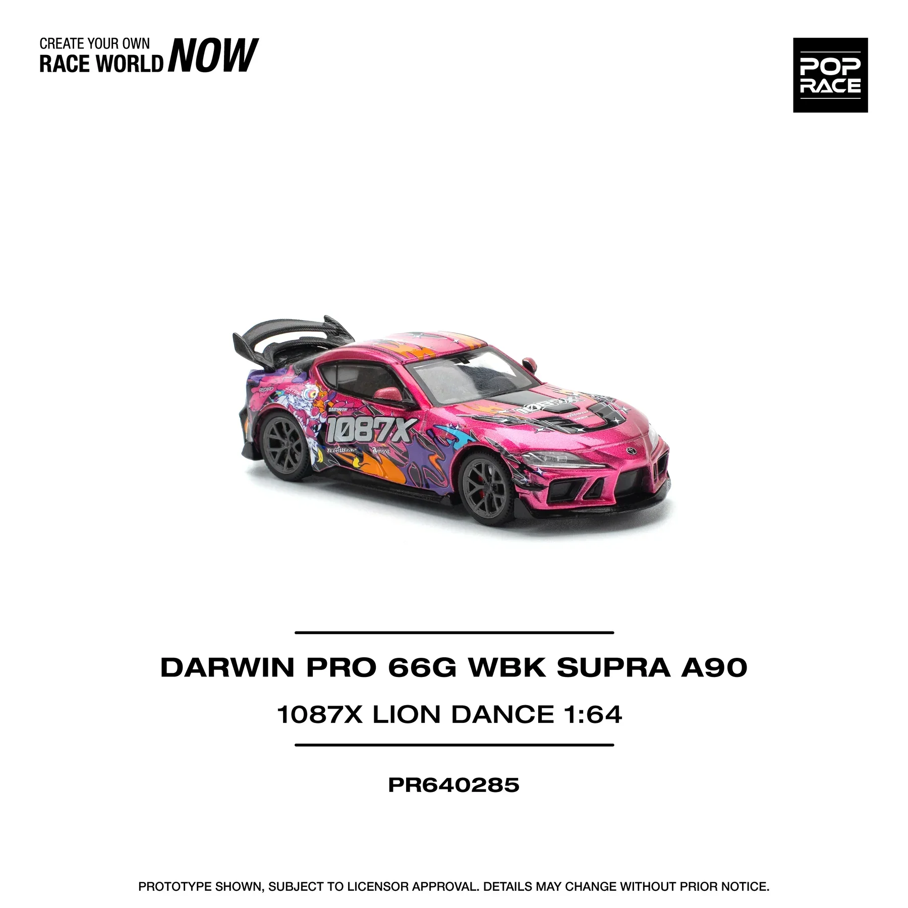 Pop Race - Toyota Supra (A90) Darwin Pro 66G WBK 1087X Lion Dance - Pop Race - Scala 1/64 PR64-285 - Image 4