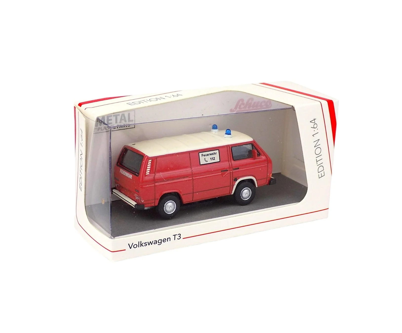 Schuco - Volkswagen T3 Van Feuerwehr - Scala 1/64 452027900 - Image 3